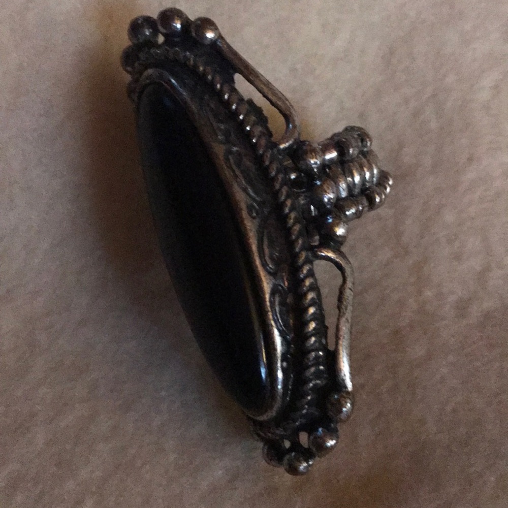Large Faux Onyx Ring
